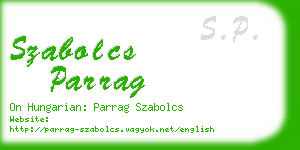 szabolcs parrag business card